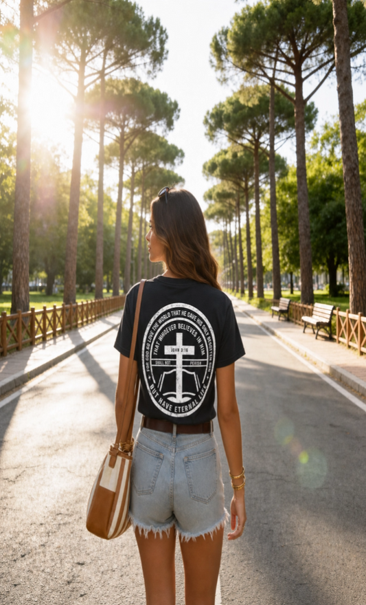 Romans VIII Eternal Life Tee | John 3:16 Emblem